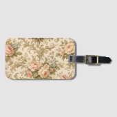 Behang met vintage bloempatroon bagagelabel (Voorkant (horizontaal))