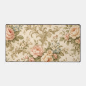 Behang met vintage bloempatroon bureaumat (Voorkant)