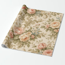 Behang met vintage bloempatroon