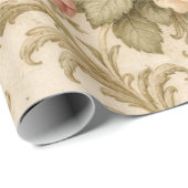 Behang met vintage bloempatroon cadeaupapier (Rol Hoek)