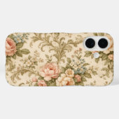 Behang met vintage bloempatroon  Case-Mate iPhone case (Achterkant (horizontaal))