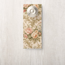 Behang met vintage bloempatroon deurhanger