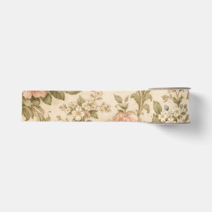 Behang met vintage bloempatroon grosgrain lint