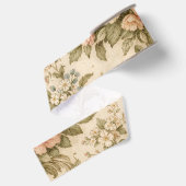 Behang met vintage bloempatroon grosgrain lint (Achterkant)
