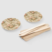 Behang met vintage bloempatroon handwaaier (Niet-gemonteerd)