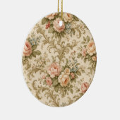 Behang met vintage bloempatroon keramisch ornament (Rechts)