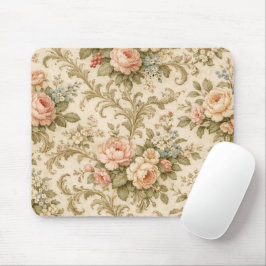Behang met vintage bloempatroon muismat
