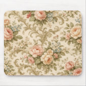 Behang met vintage bloempatroon muismat (Voorkant)