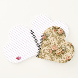 Behang met vintage bloempatroon notitieboek