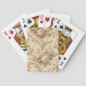 Behang met vintage bloempatroon pokerkaarten (Achterkant)