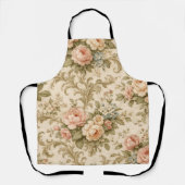 Behang met vintage bloempatroon schort (Voorkant)