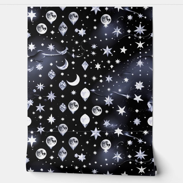 Behang - Onyx Maandesign Celestial (Afrollen)