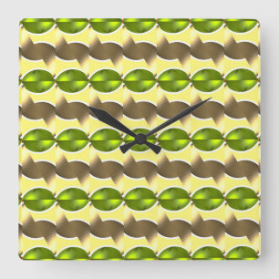 behang retro vierkante klok