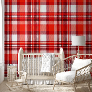 Behang Rood Plaid