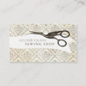  behang vergulde vogelschaar visitekaartje (Voorkant)