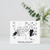 Behangen rond onhandige voorwerpen grappig briefkaart (Staand voorkant)