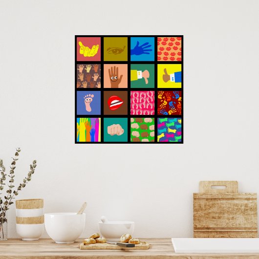 Behangpapier voor anatomische Tegel Poster (Keuken)