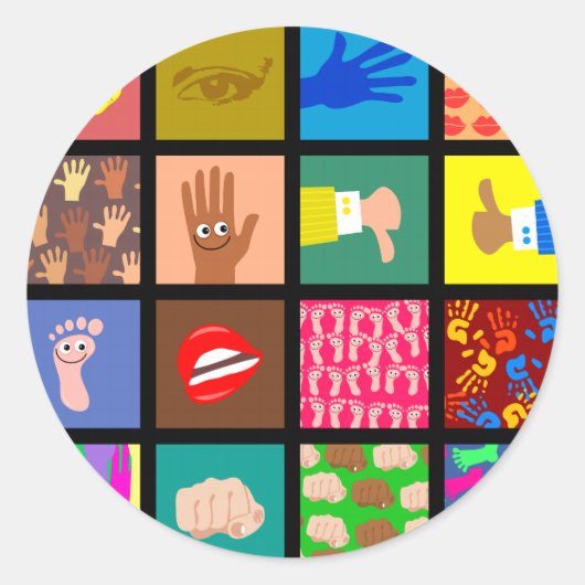 Behangpapier voor anatomische Tegel Ronde Sticker (Voorkant)