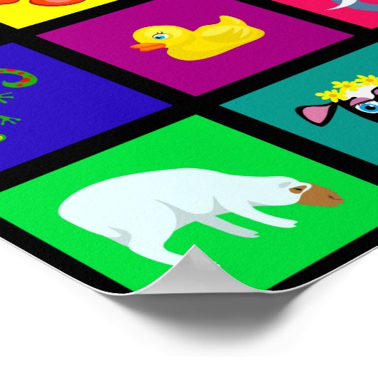 Behangpapier voor dierlijke Tegel Poster (Hoek)