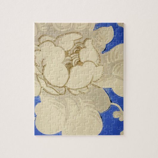 Behangpatroon met vintage bloemen legpuzzel (Verticaal)