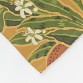  behangpatroon oranje boomillustraties fleece deken (Hoek)