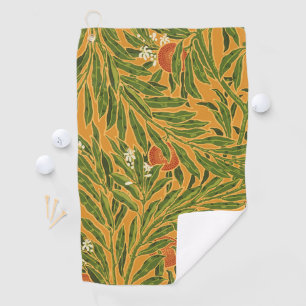 behangpatroon oranje boomillustraties golfhanddoek