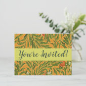  behangpatroon oranje boomillustraties kaart (Staand voorkant)