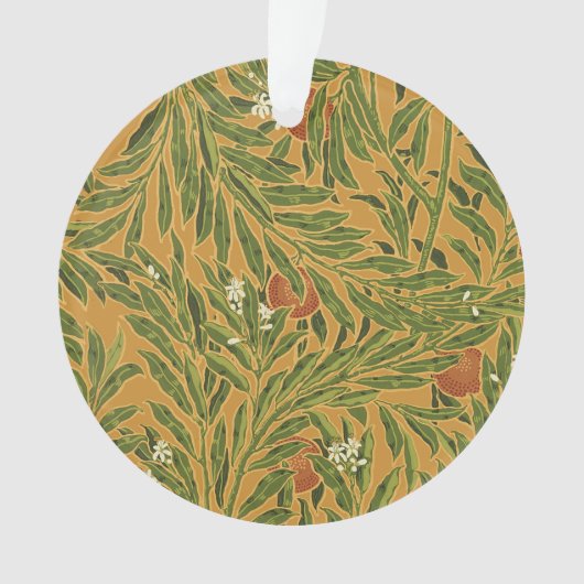  behangpatroon oranje boomillustraties ornament (voorkant)