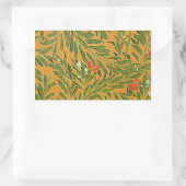  behangpatroon oranje boomillustraties rechthoekige sticker (Tas)