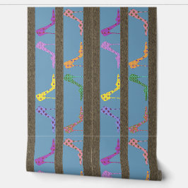 Behangrand voor mode schoenenrekken MVMS Blauw Behang