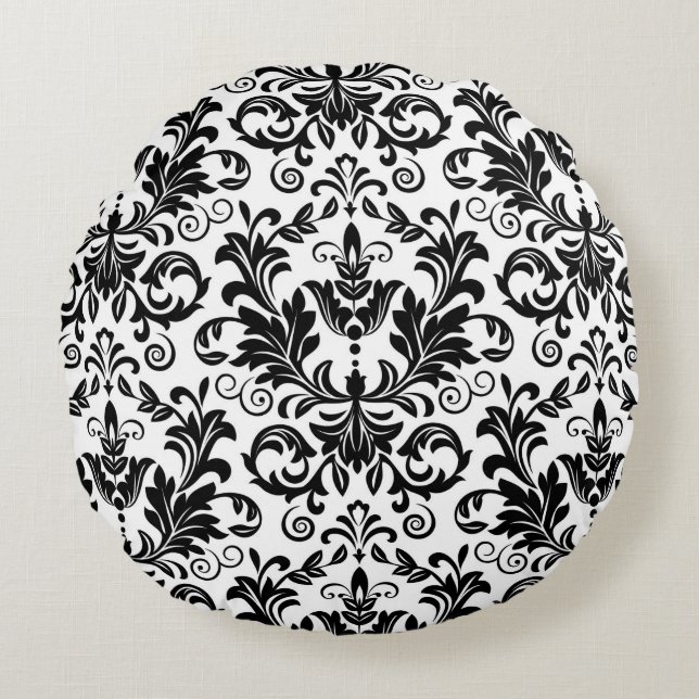 Behangsel in de stijl van Baroque. Naadloze backgr Rond Kussen (Voorkant)
