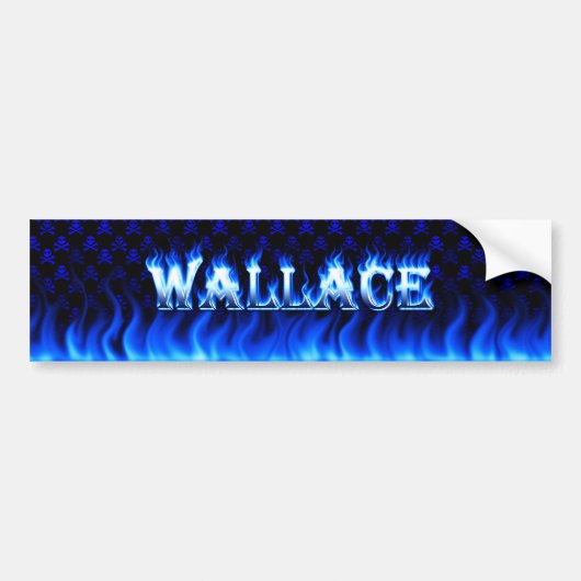 Behangselblauw brand en ontwerp van de bumperstick bumpersticker (Voorkant)