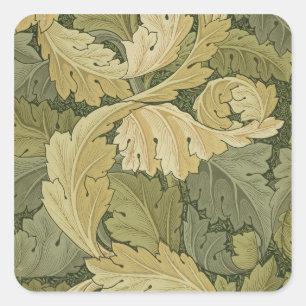 Behangselontwerp met kleuren van Acanthus/Woodland Vierkante Sticker
