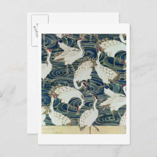 Behangselontwerp, van de Silver Studio, c.1890 Briefkaart (Voorkant / Achterkant)