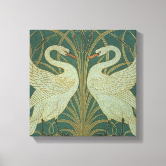 Behangselontwerp voor paneel van "Swan, Rush & Iri Canvas Afdruk (Voorkant)