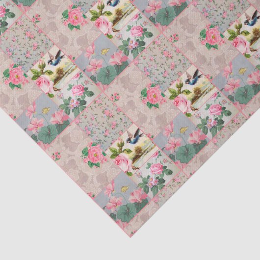 behangselpapier, gezoet tissuepapier (Detail)