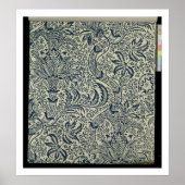 Behangselpapier met marineblauw zeewier poster (Voorkant)