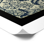 Behangselpapier met marineblauw zeewier poster (Hoek)