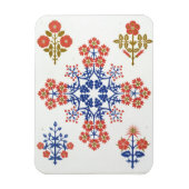 Behangselpapier, met viliet, iris en tulpenmotief, magneet (Verticaal)