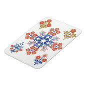 Behangselpapier, met viliet, iris en tulpenmotief, magneet (Linkerzijde)