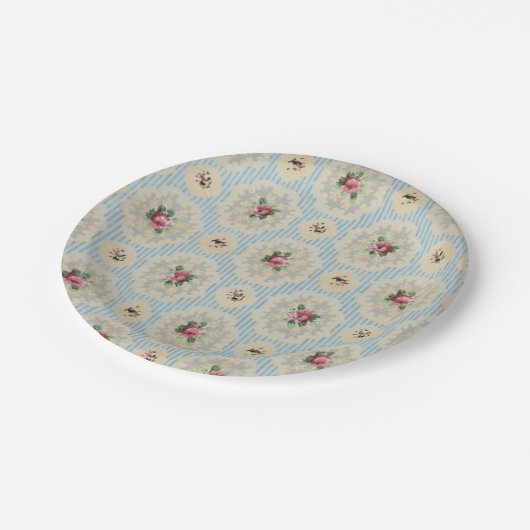 behangselpapier roze blauw papier bord (Gekanteld)