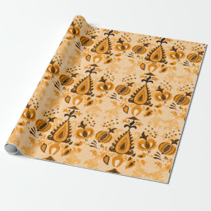 behangselpapier voor Azië, naadloze sierbloemen Cadeaupapier