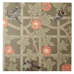 Behangselpapier voor de Trellis met een groene ach Tegeltje