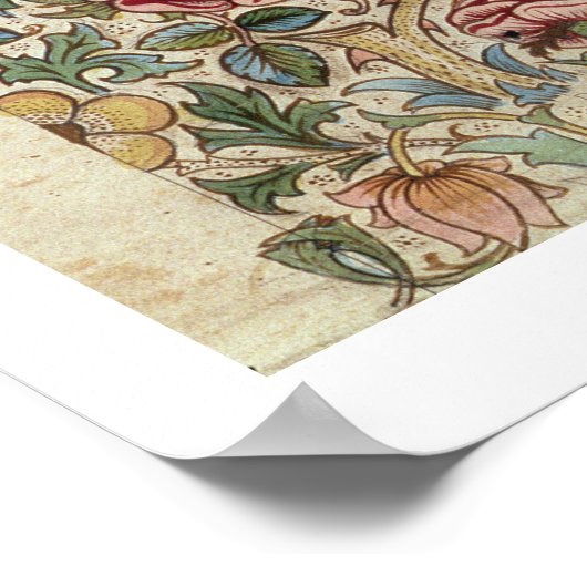 Behangselpapier voor Rozen (potlood en m/c op papi Poster (Hoek)