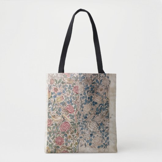 Behangselpapier voor Rozen (potlood en m/c op papi Tote Bag (Voorkant)
