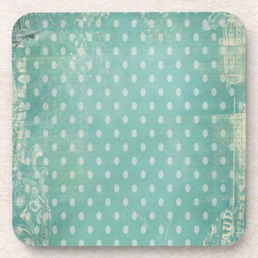 Behangselpapier voor  Worn en Torn Turquoise Drankjes Onderzetter (Voorkant)