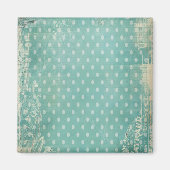 Behangselpapier voor Worn en Torn Turquoise Magneet (Voorkant)