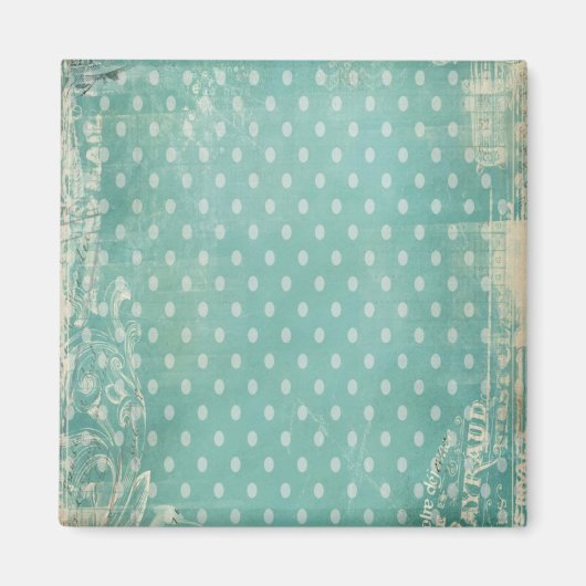 Behangselpapier voor Worn en Torn Turquoise Magneet (Voorkant)