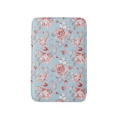 Behangselpatroon van roze rozen 2 badmat (Voorkant Verticaal)