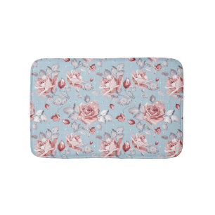 Behangselpatroon van roze rozen 2 badmat